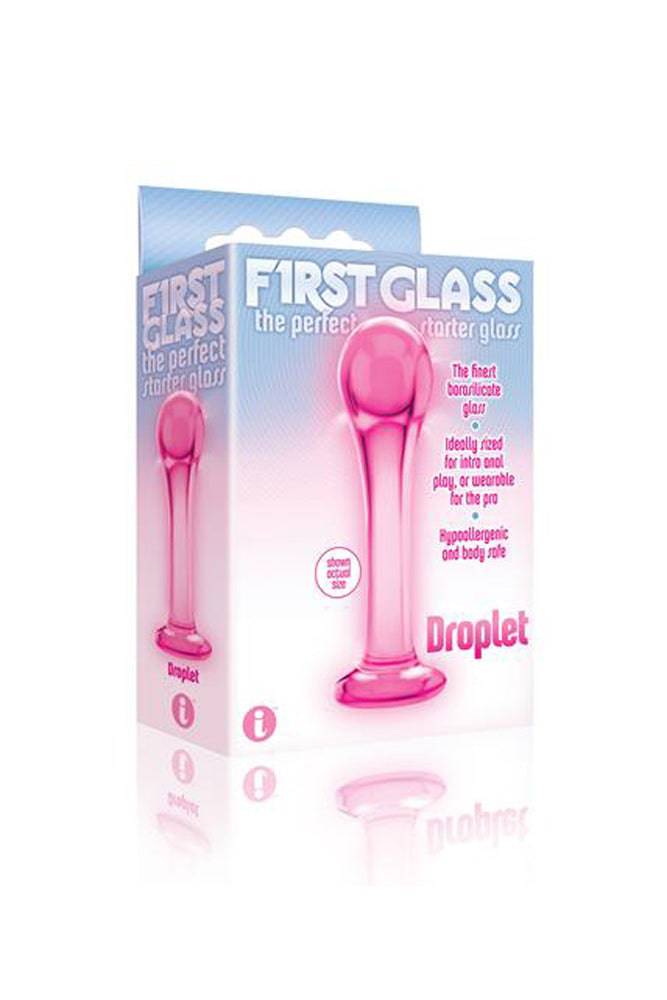 Icon Brands - First Glass Droplet Anal Plug - Pink Sex Toy - Tophatter Daily Deals