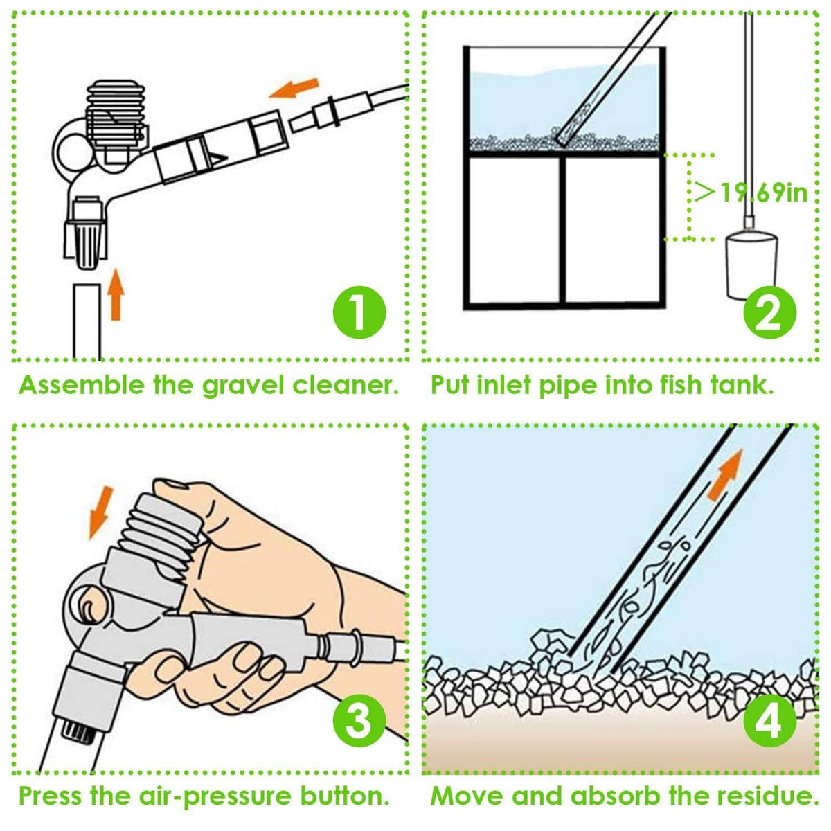 Fish Tank Gravel Cleaner Kit Pet Supplies - Tophatter Daily Deals