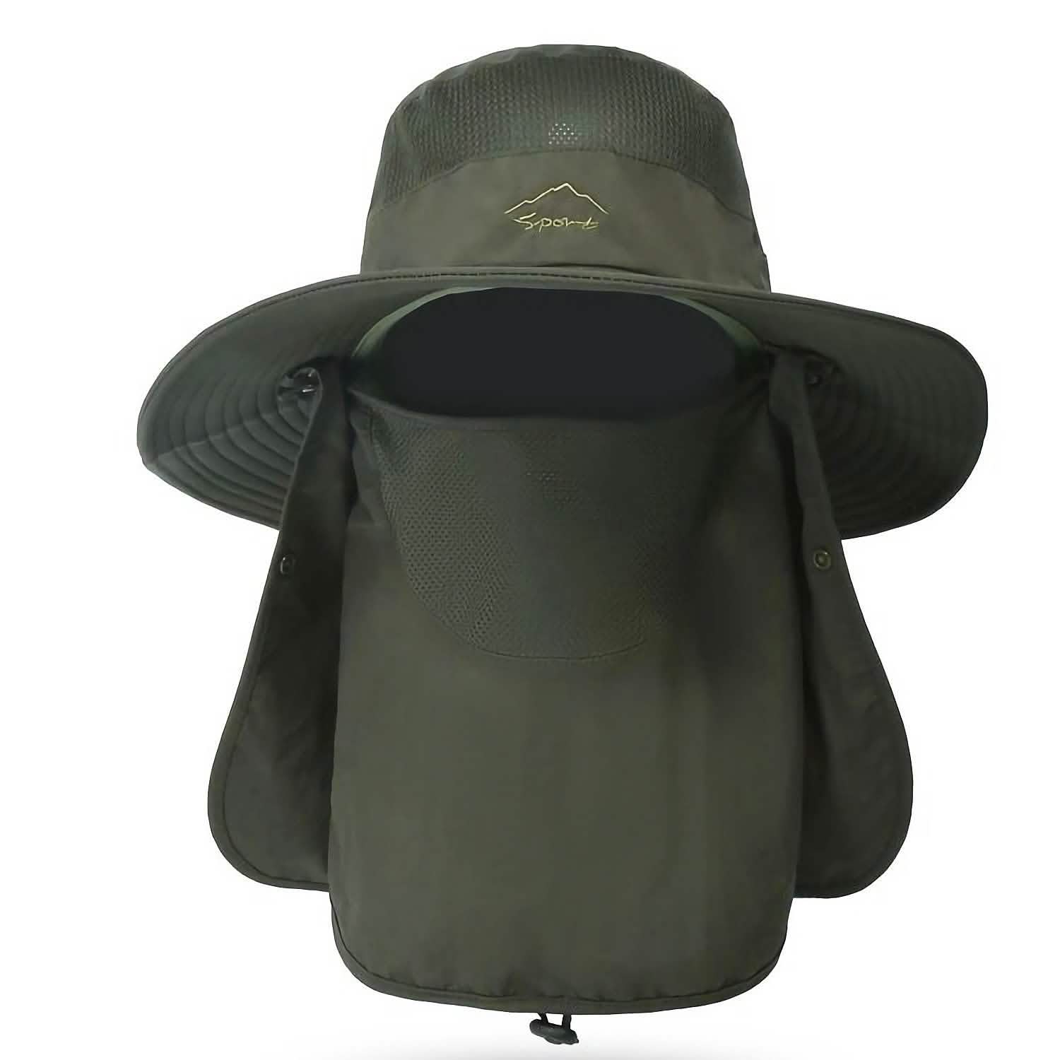 Fishing Bucket Hat Breathable Wide Brim Army Green Outdoor Recreation - Tophatter Daily Deals