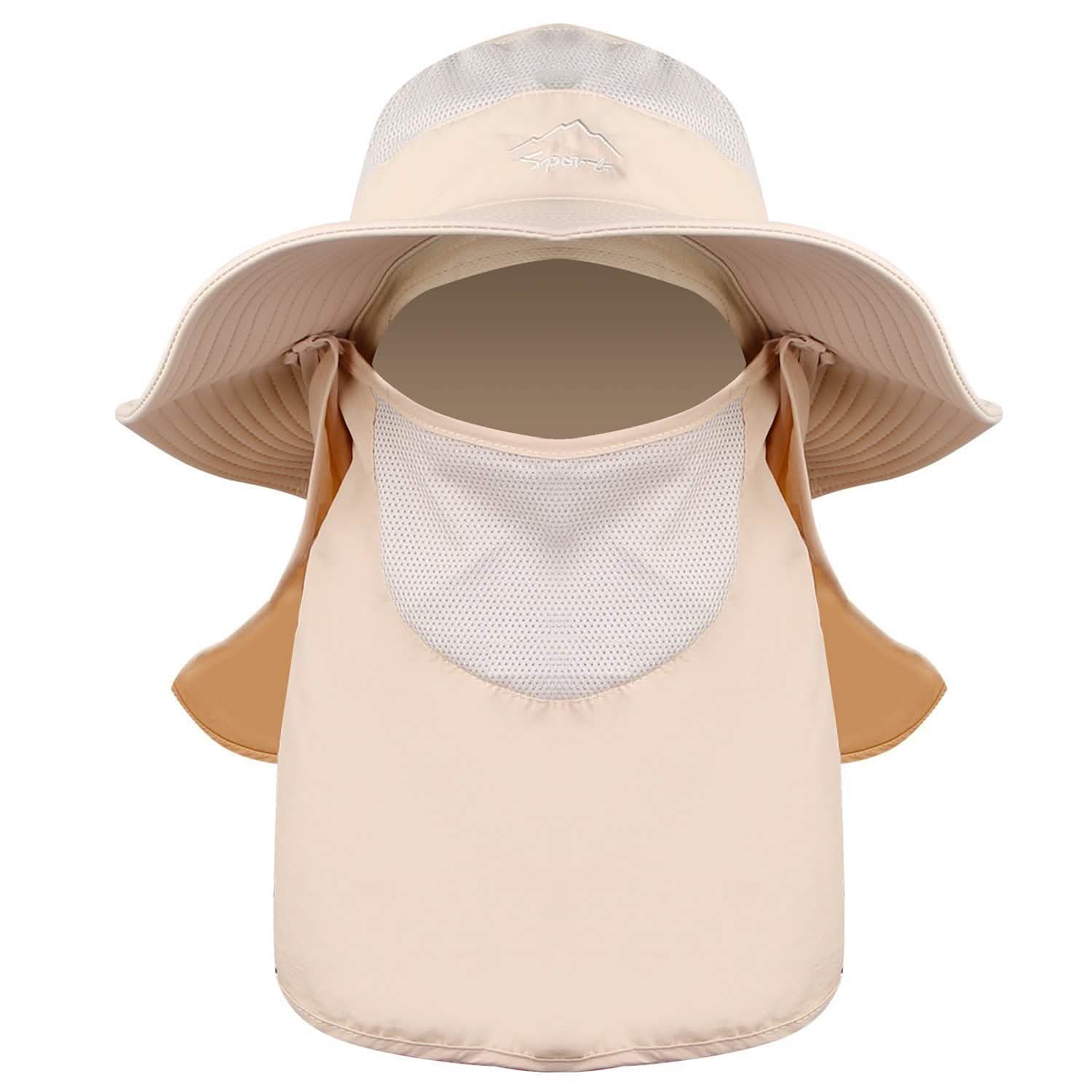 Fishing Bucket Hat Breathable Wide Brim Beige Outdoor Recreation - Tophatter Daily Deals