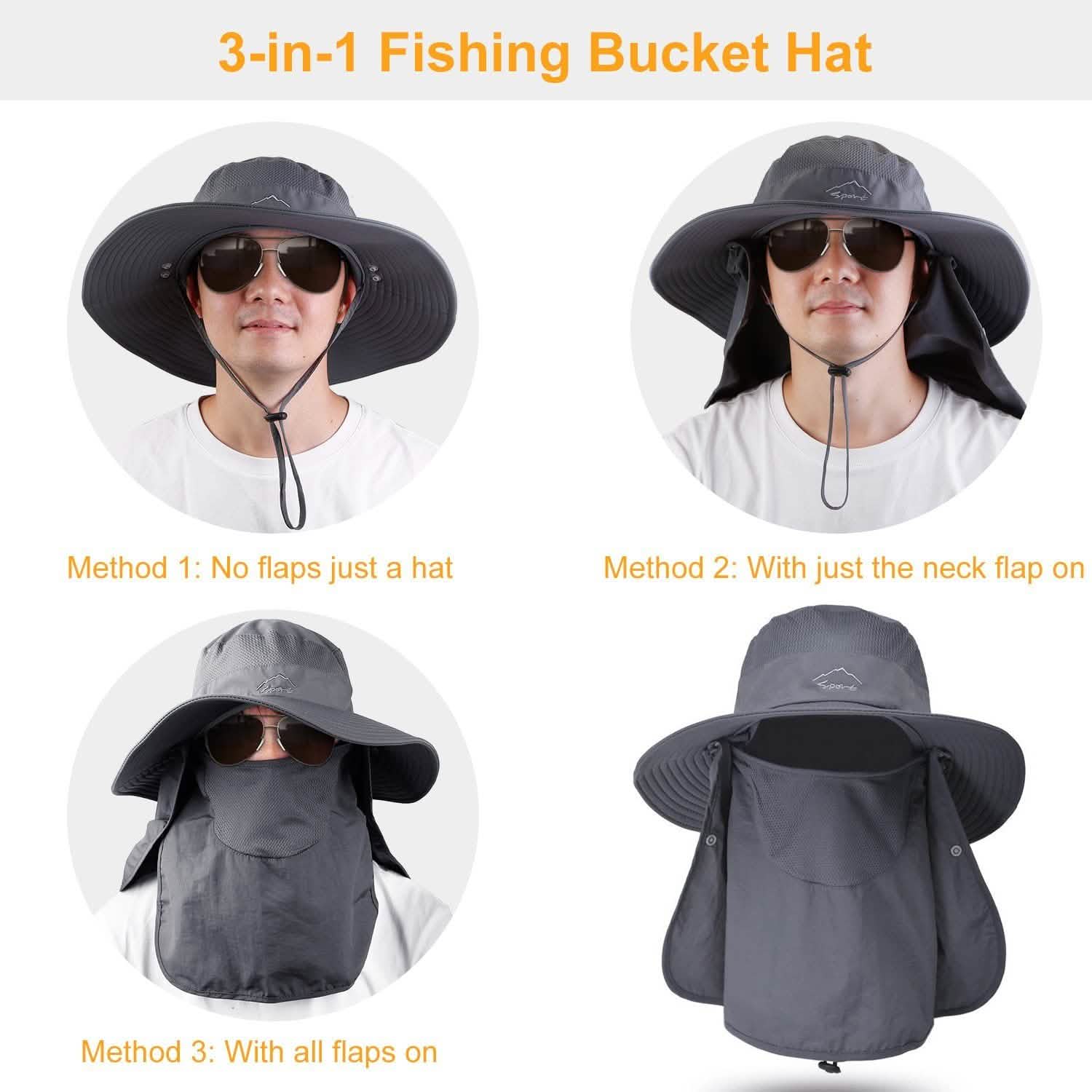 Fishing Bucket Hat Breathable Wide Brim Outdoor Recreation - Tophatter Daily Deals