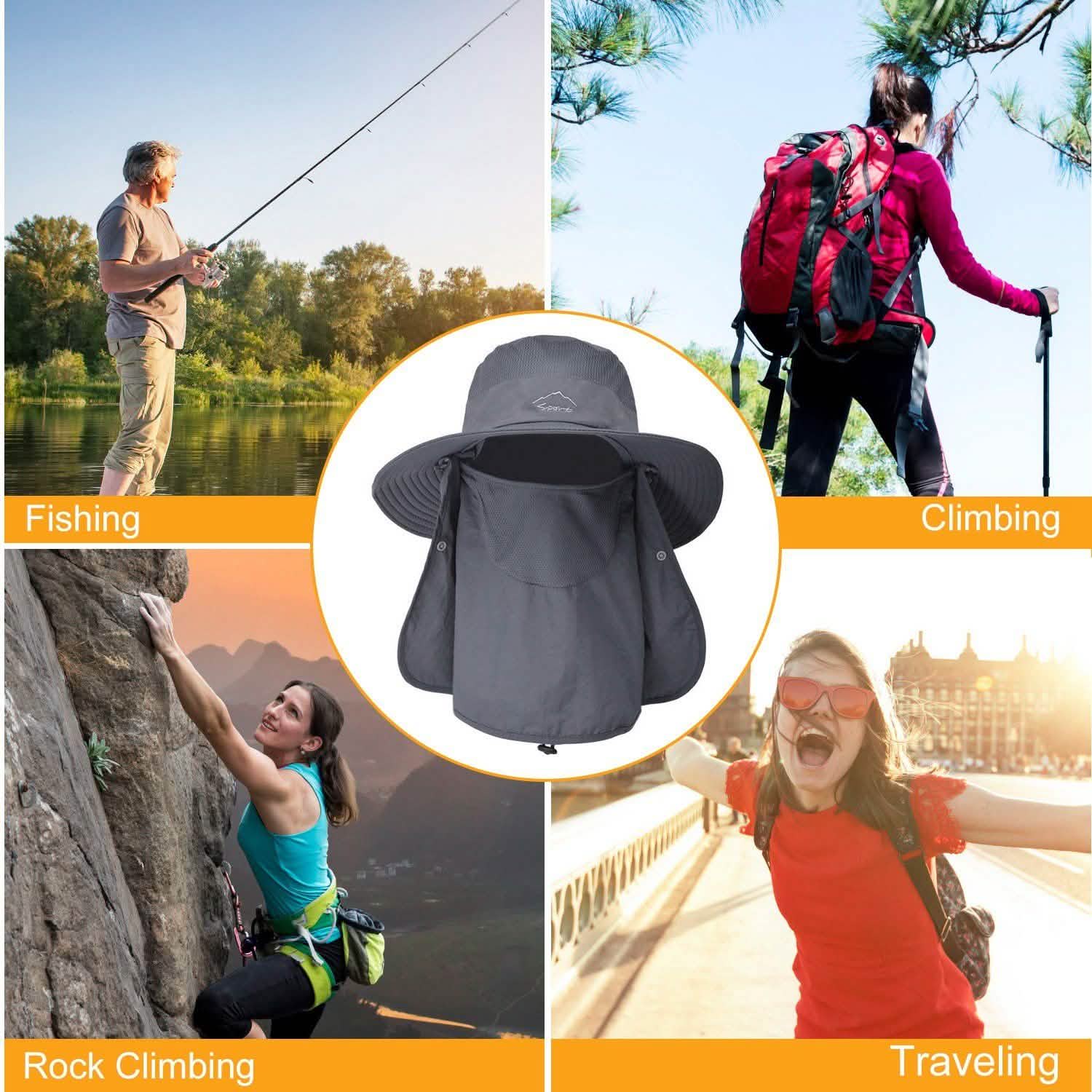 Fishing Bucket Hat Breathable Wide Brim Outdoor Recreation - Tophatter Daily Deals