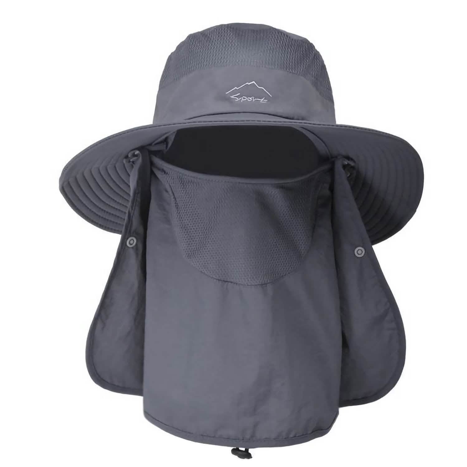 Fishing Bucket Hat Breathable Wide Brim Gray Outdoor Recreation - Tophatter Daily Deals
