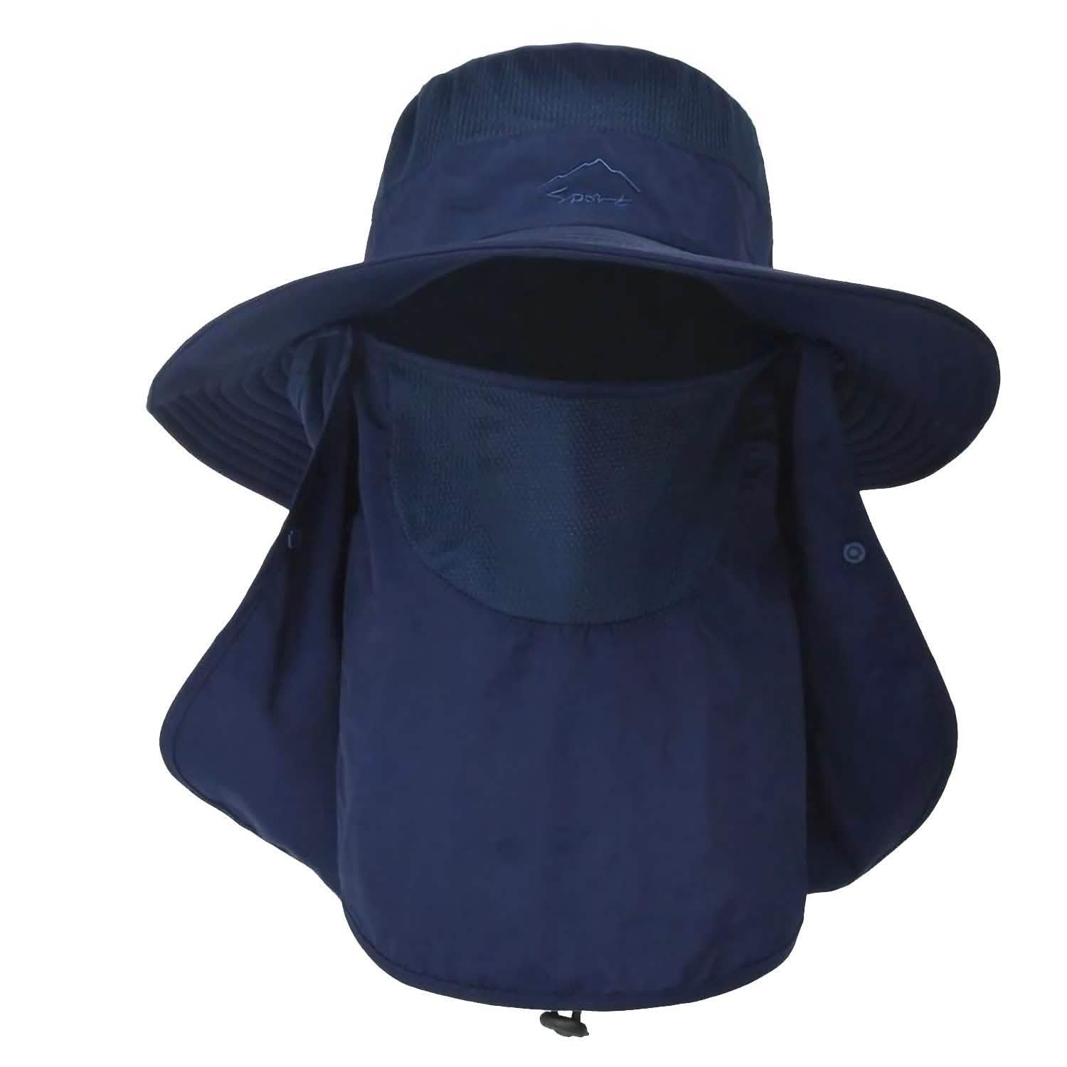 Fishing Bucket Hat Breathable Wide Brim Navy Outdoor Recreation - Tophatter Daily Deals