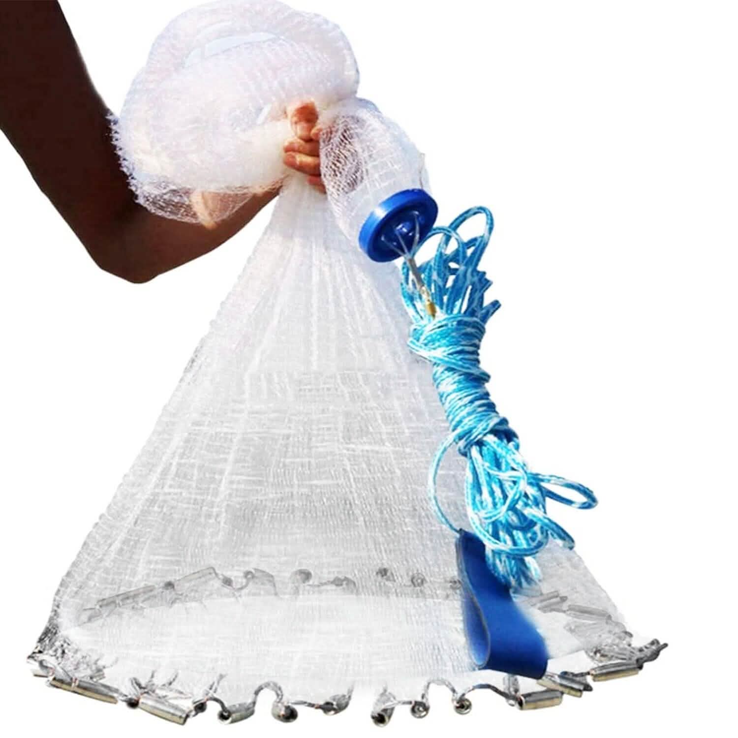 Fishing Cast Net Bait Trap Heavy Duty Outdoor Recreation - Tophatter Daily Deals