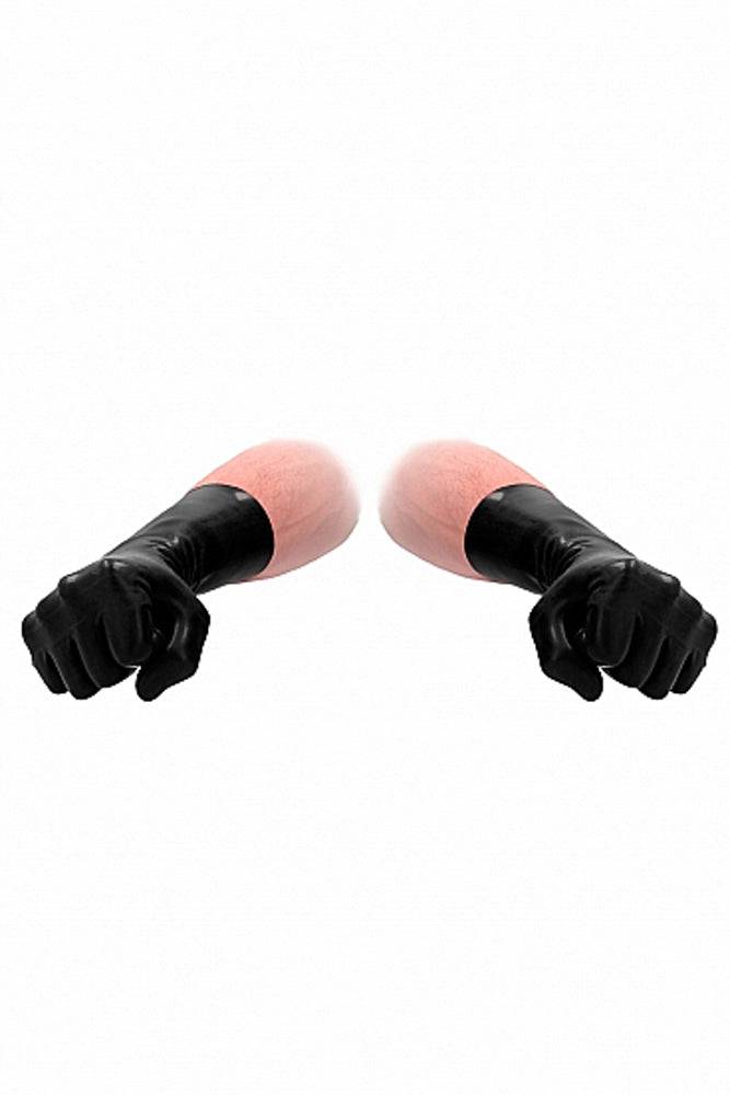 Shots Toys - Fist It - Short Latex Gloves - Black BDSM - Tophatter Daily Deals