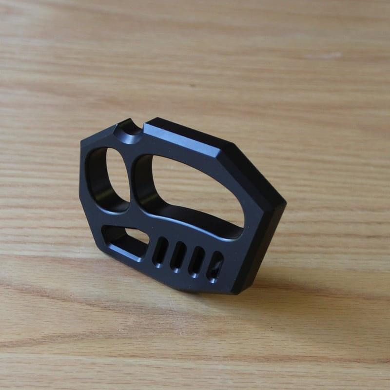 Fist Knuckles Black Aluminium Alloy Light - Cakra EDC Gadgets Brass Knuckles - Tophatter Daily Deals