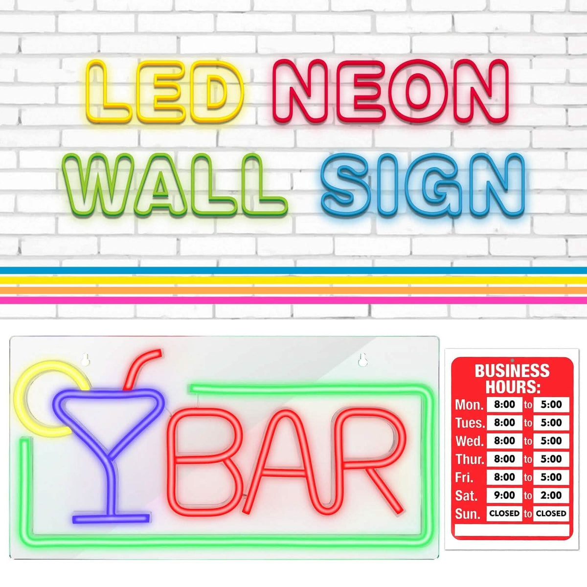 FITNATE 3D Art USB Powered LED Open Display Board Decorate Furniture & Decor - Tophatter Daily Deals