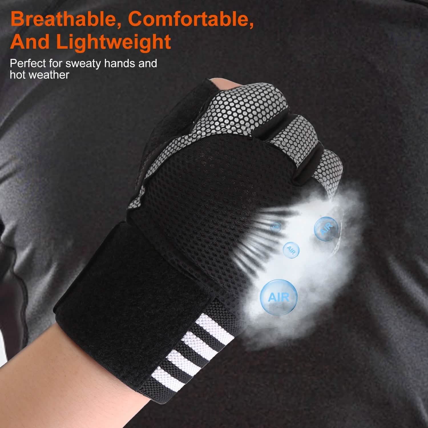 Fitness Workout Gloves with Wrist Wrap Strap Fitness & Exercise - Tophatter Daily Deals