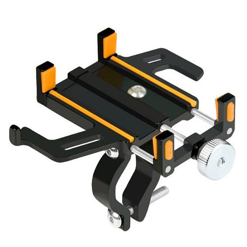 Five-Jaw Mobile Phone Holder Motorcycle Navigation Support Smartphone Bracket Orange Phone Holder - Tophatter Daily Deals