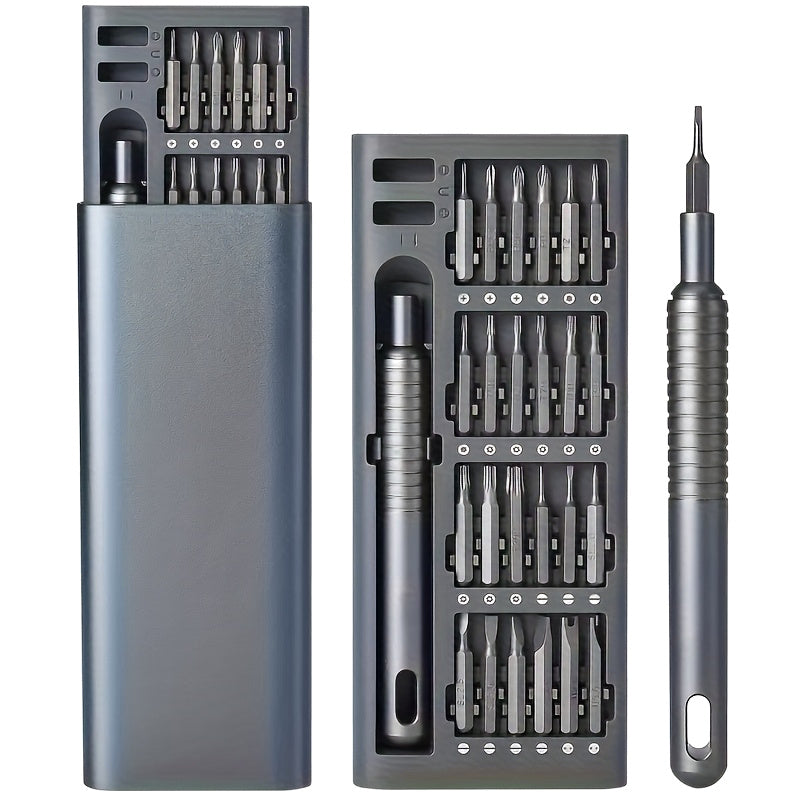 25-Piece Precision Screwdriver Set with S2 Steel Bits and Sliding Metal Case Home Improvement - Tophatter Daily Deals