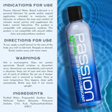 Passion Natural Water-Based Lubricant 8 Oz – Personal Lubricant > Lube > Water Based - Tophatter Daily Deals