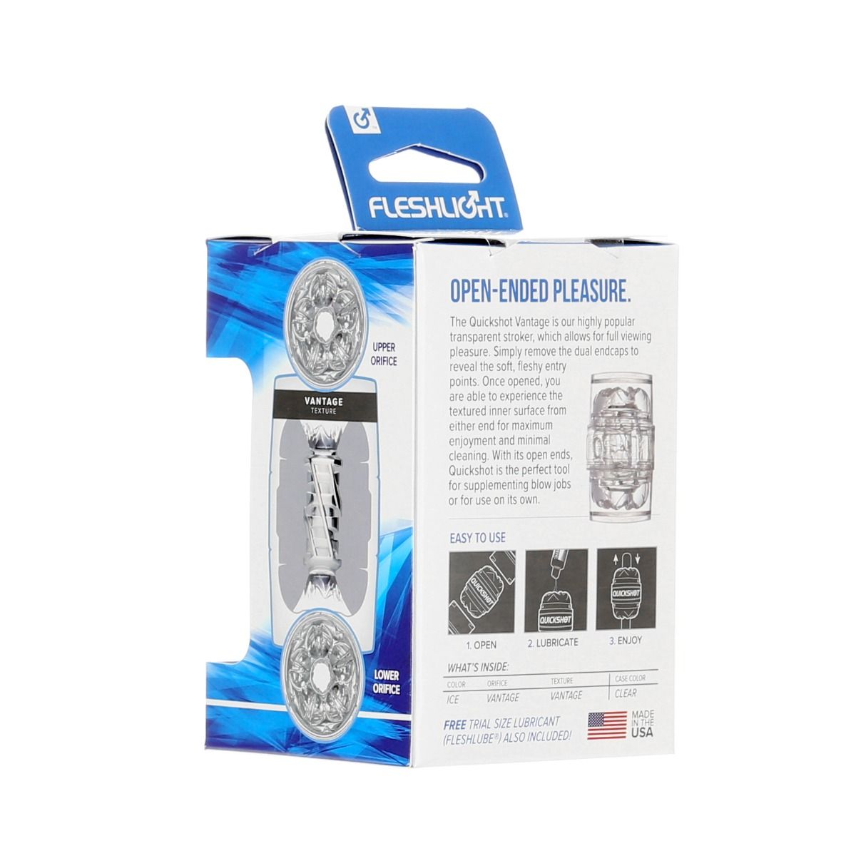 Fleshlight Quickshot Vantage in Clear Male Masturbator - Tophatter Daily Deals