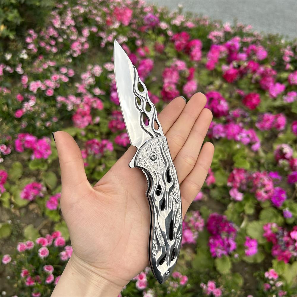 Fantastic Flame Shape Folding Knife - Tophatter Daily Deals