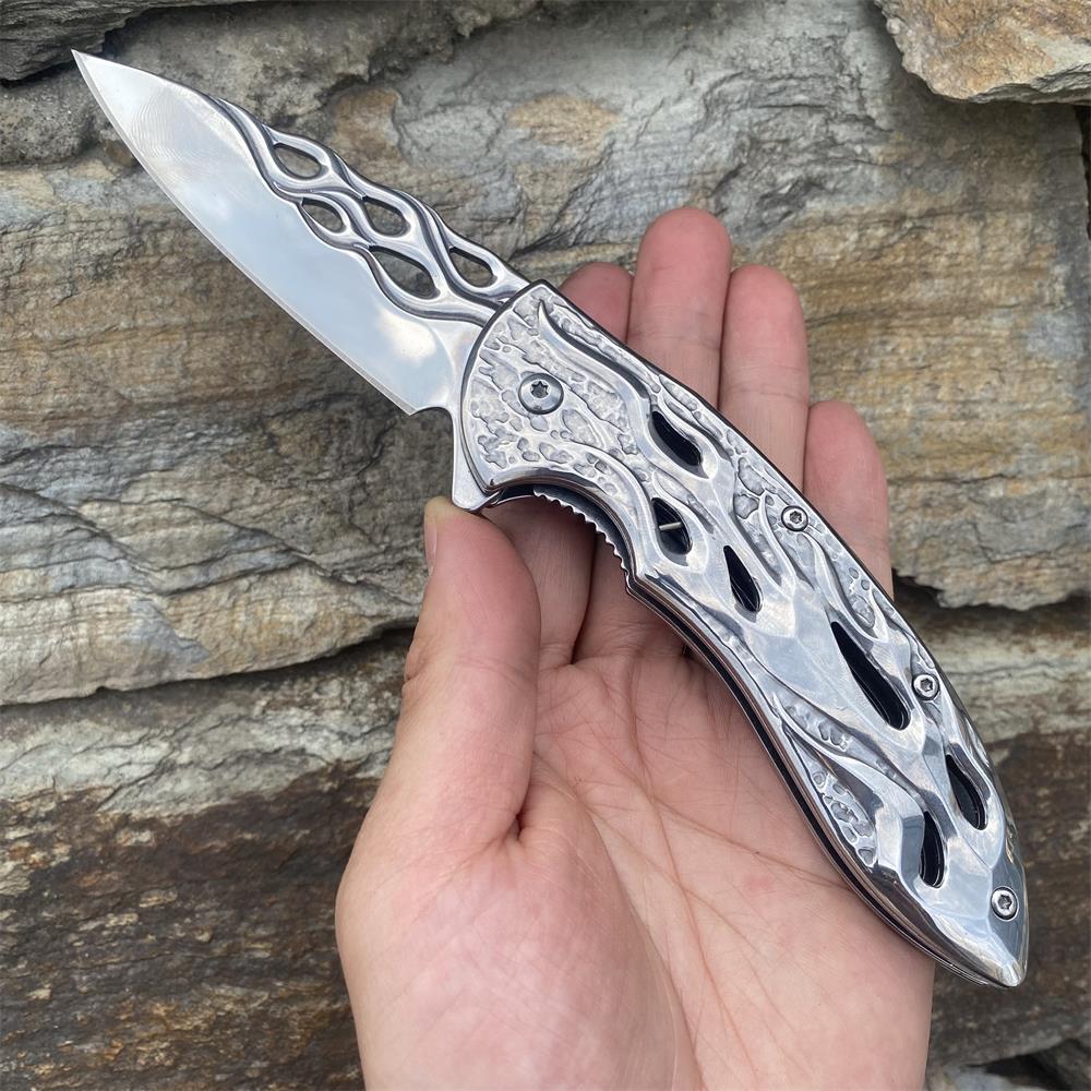 Fantastic Flame Shape Folding Knife - Tophatter Daily Deals