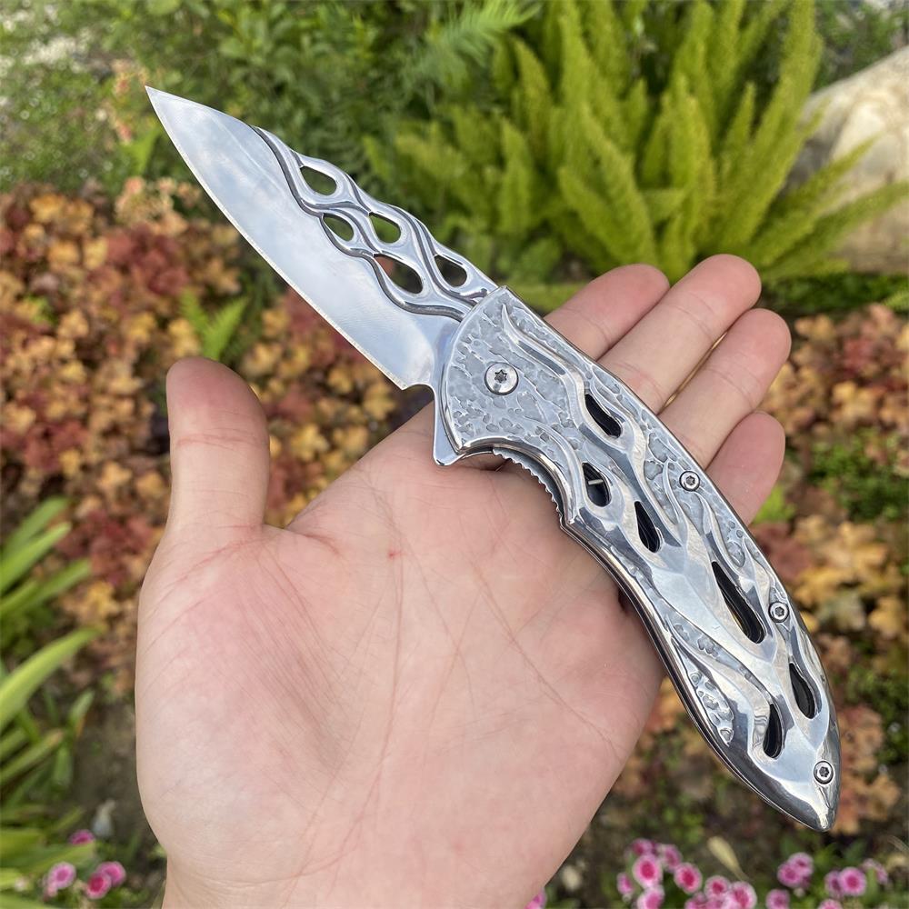 Fantastic Flame Shape Folding Knife - Tophatter Daily Deals
