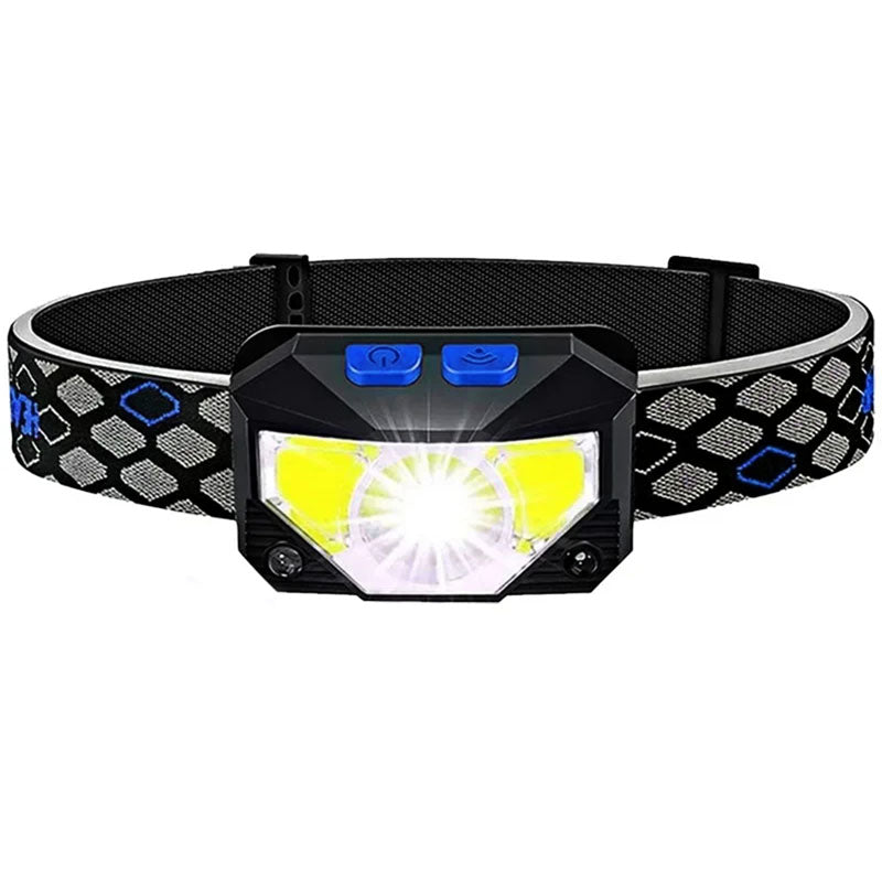 Tactical Head Flashlight Recharge Waterproof Motion Sensor - Tophatter Daily Deals