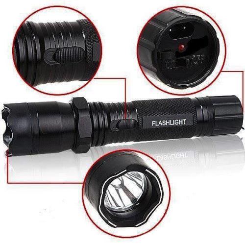 Guard Star 9.8MV Alloy Flashlight StunGun w/ 500 Lumen CREE LED Bulb SD-StunGun - Tophatter Daily Deals