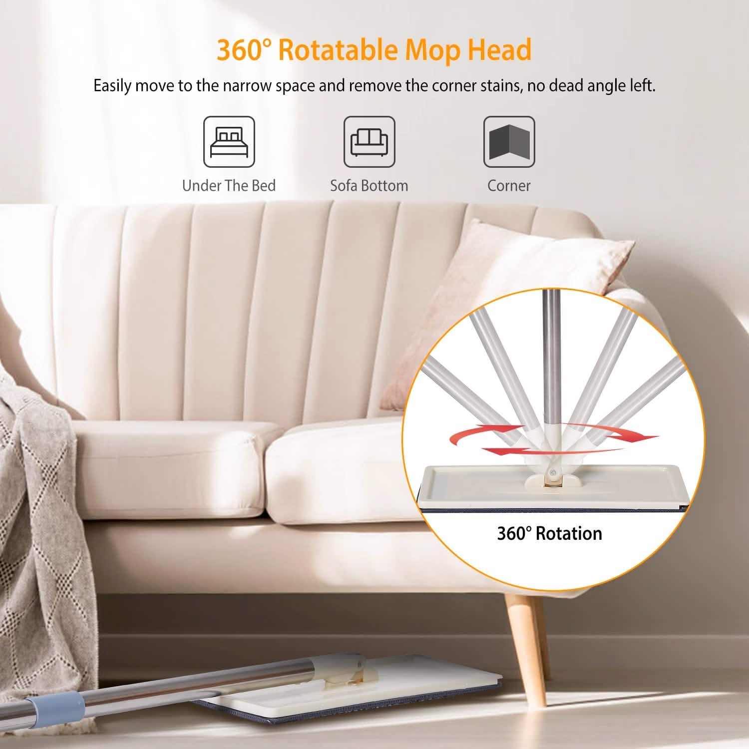 Flat Floor Mop Bucket Set Household Appliances - Tophatter Daily Deals