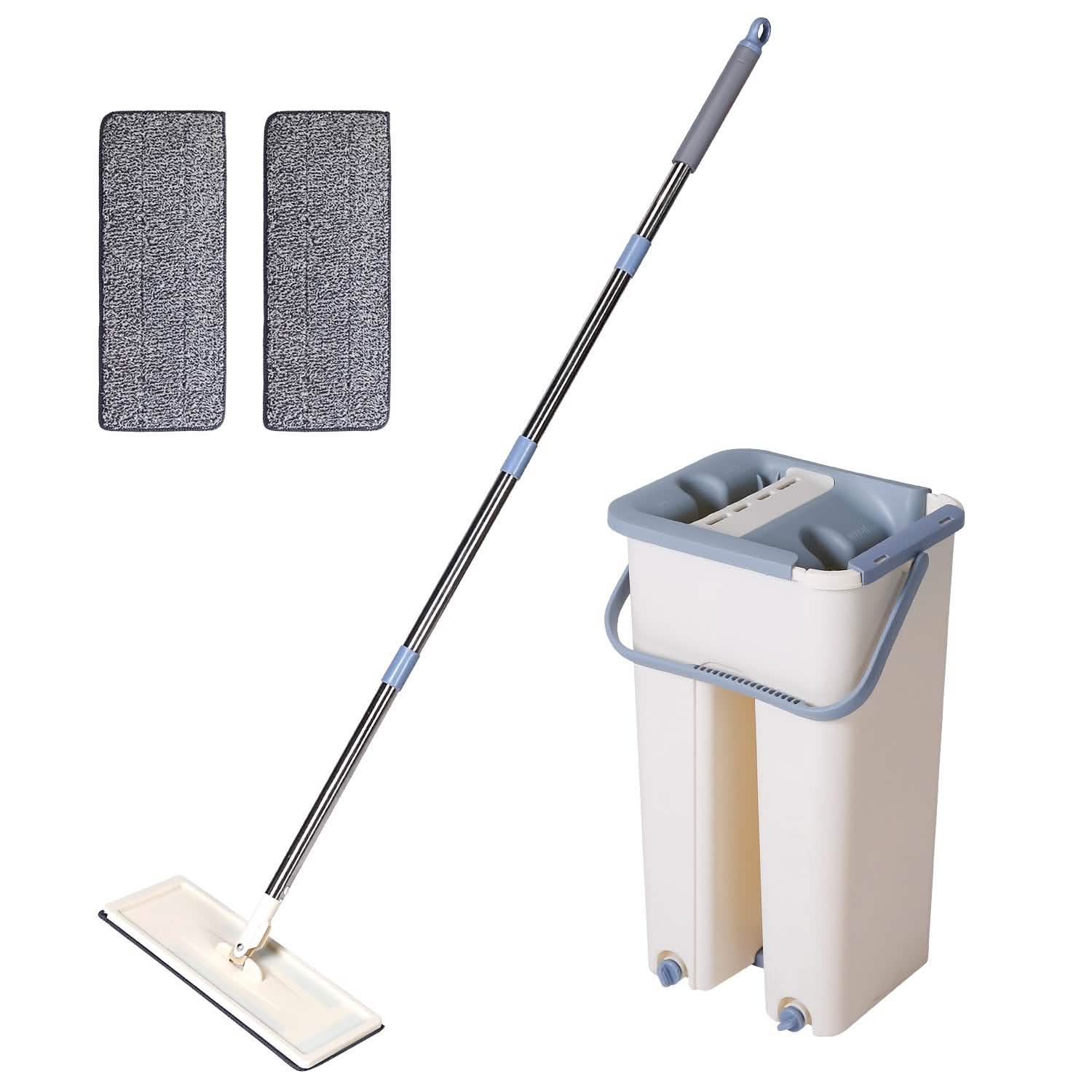 Flat Floor Mop Bucket Set Household Appliances - Tophatter Daily Deals