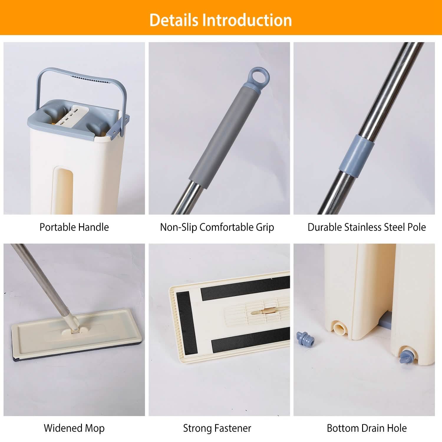 Flat Floor Mop Bucket Set Household Appliances - Tophatter Daily Deals