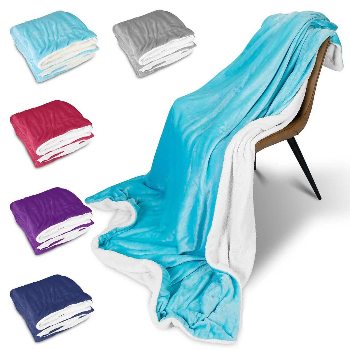 Fleece Throw Blanket Flannel Bed Cover Bedding - Tophatter Daily Deals