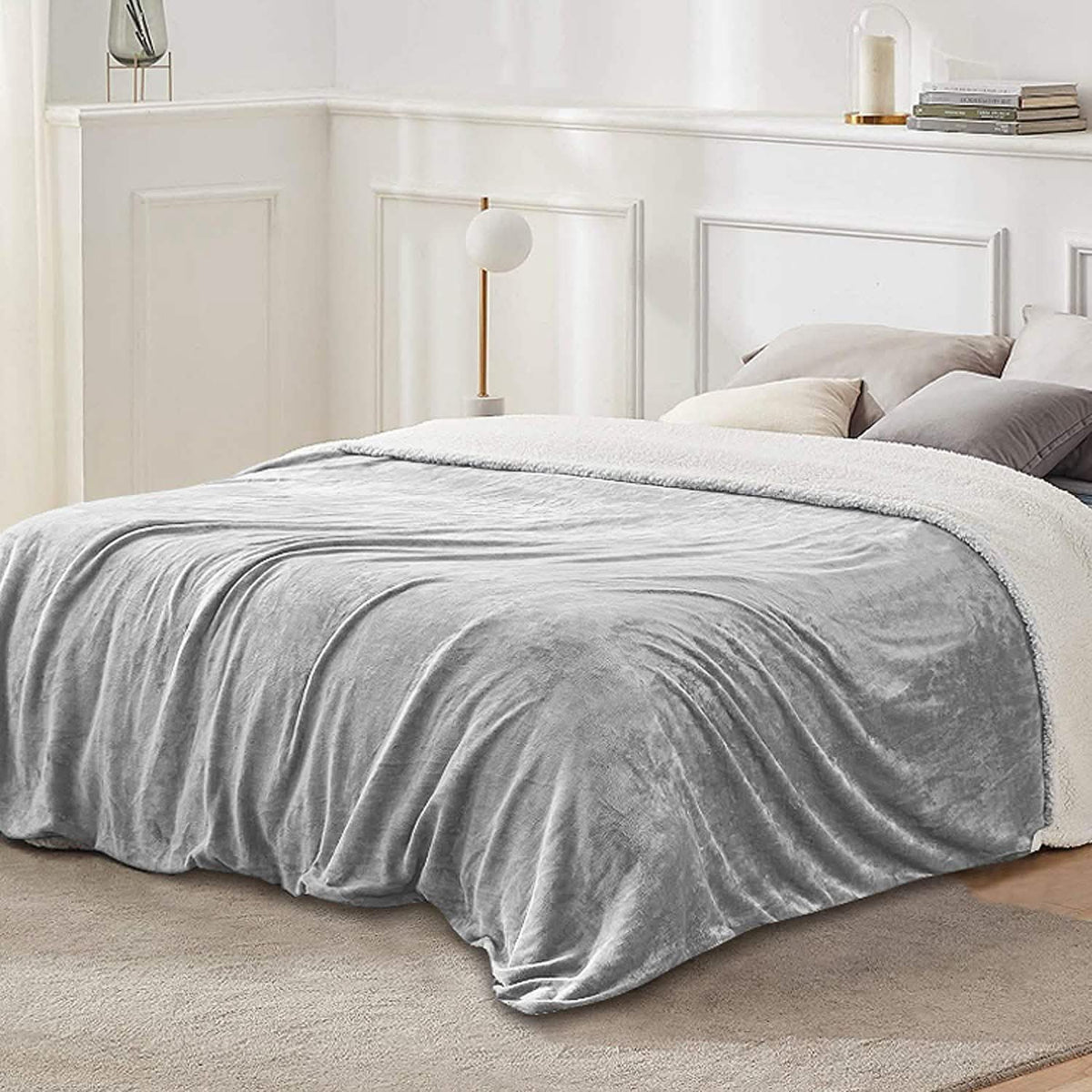 Fleece Throw Blanket Flannel Bed Cover Bedding - Tophatter Daily Deals