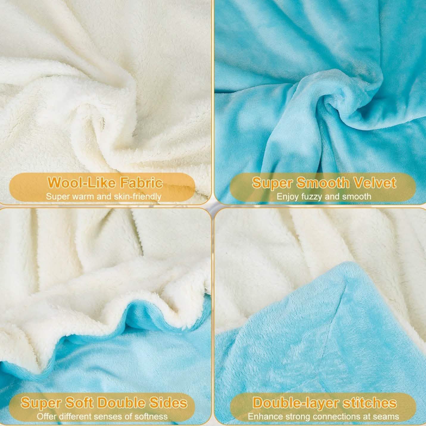 Fleece Throw Blanket Flannel Bed Cover Bedding - Tophatter Daily Deals