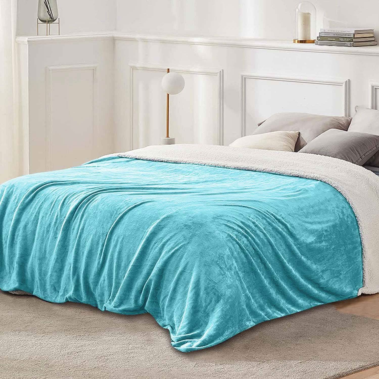 Fleece Throw Blanket Flannel Bed Cover Bedding - Tophatter Daily Deals