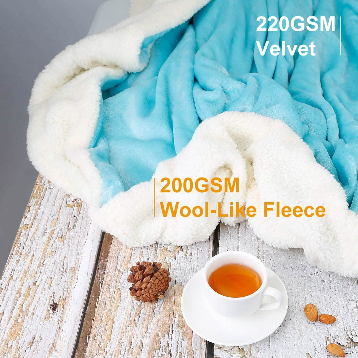 Fleece Throw Blanket Flannel Bed Cover Bedding - Tophatter Daily Deals