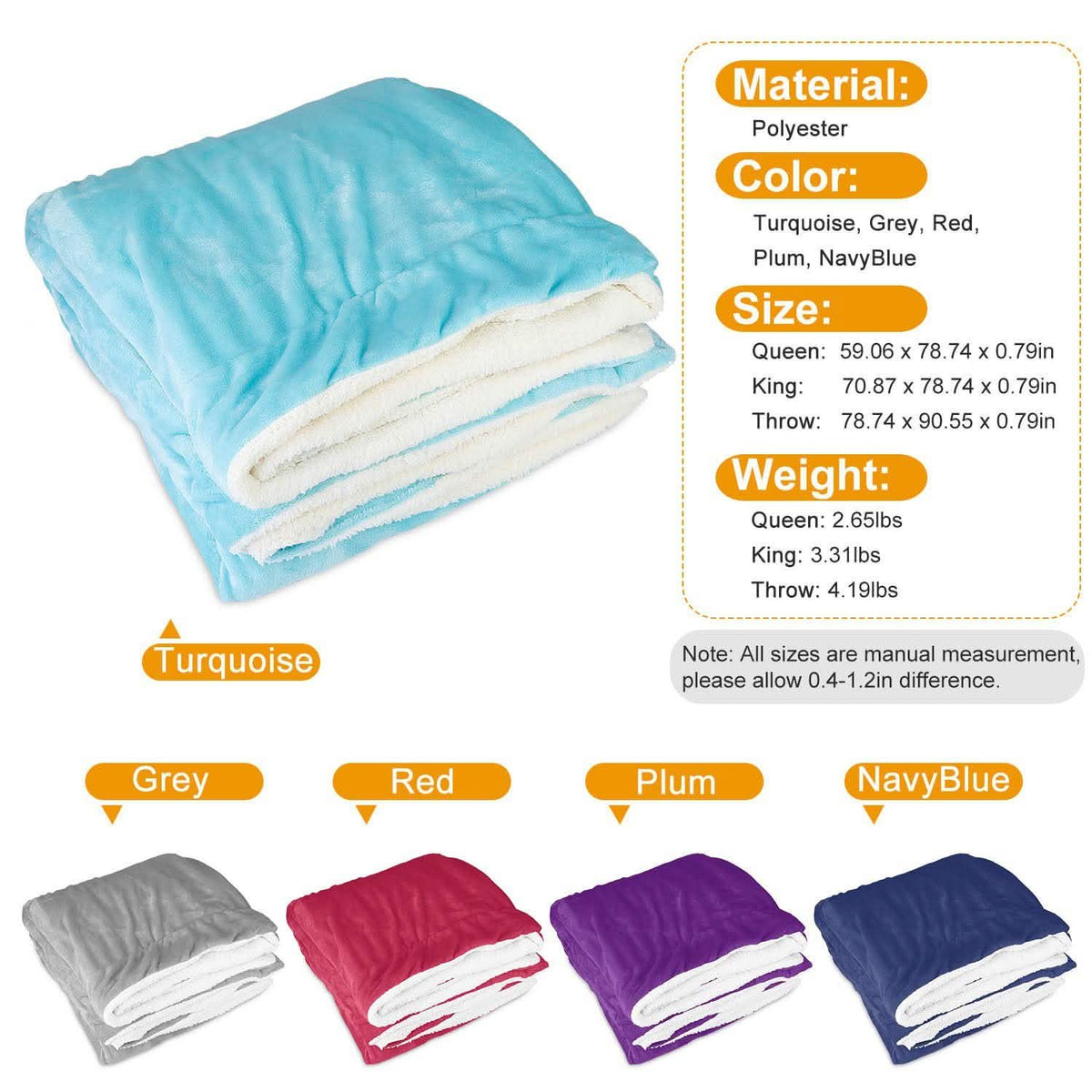 Fleece Throw Blanket Flannel Bed Cover Bedding - Tophatter Daily Deals