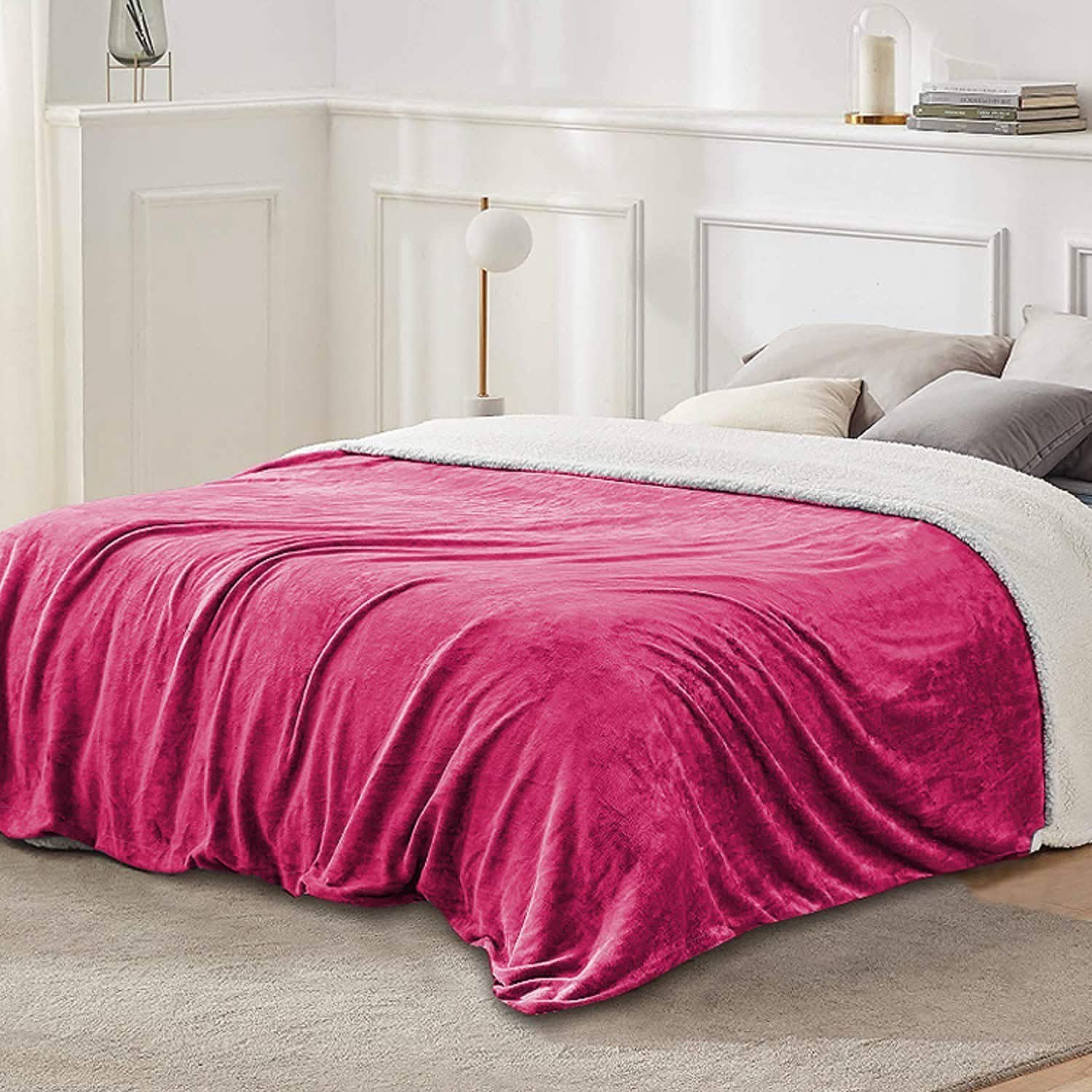 Fleece Throw Blanket Flannel Bed Cover Bedding - Tophatter Daily Deals
