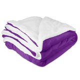 Fleece Throw Blanket Flannel Bed Cover Plum Bedding - Tophatter Daily Deals