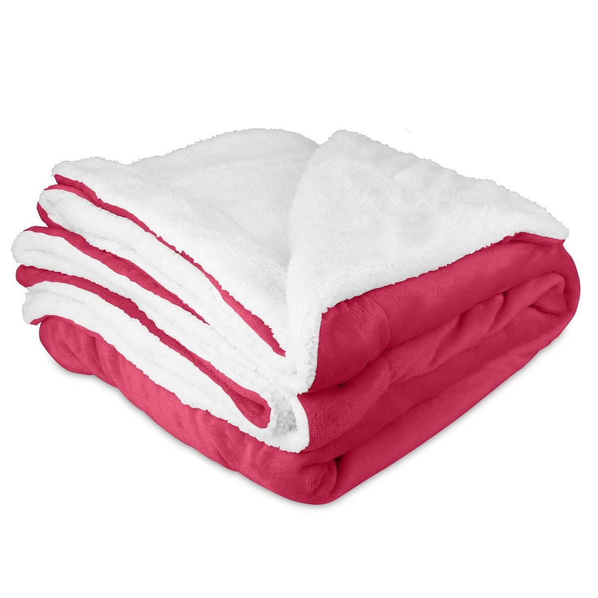 Fleece Throw Blanket Flannel Bed Cover Red Bedding - Tophatter Daily Deals