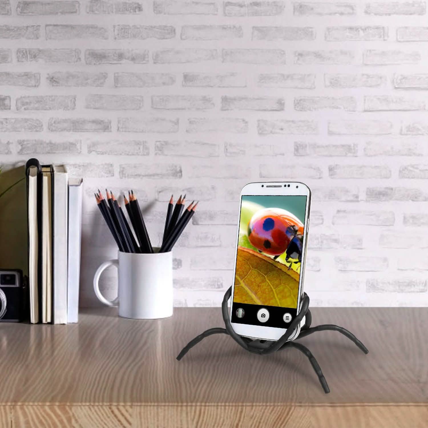 Flexible Spider Phone Stand Remote Cradle Mobile Accessories - Tophatter Daily Deals