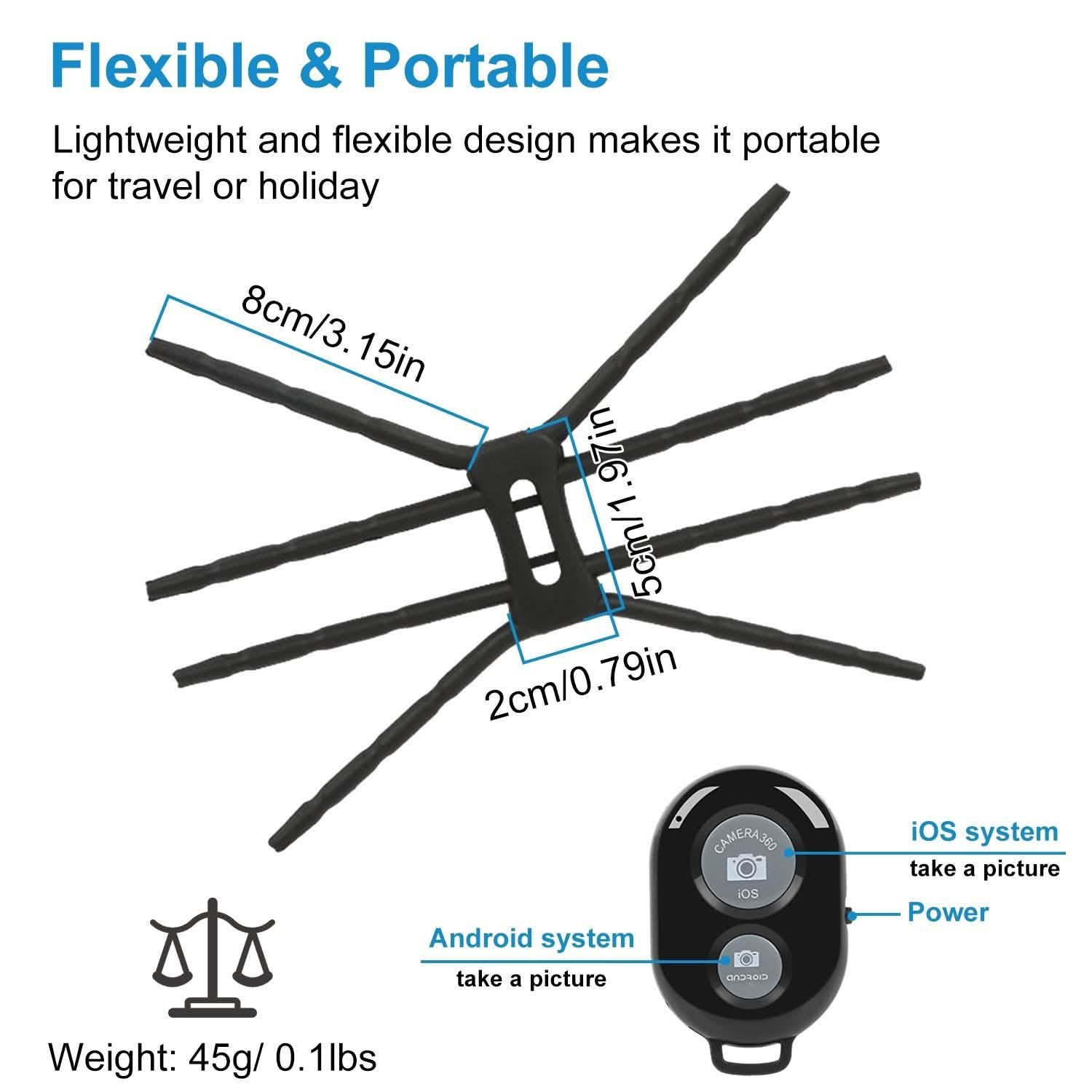Flexible Spider Phone Stand Remote Cradle Mobile Accessories - Tophatter Daily Deals