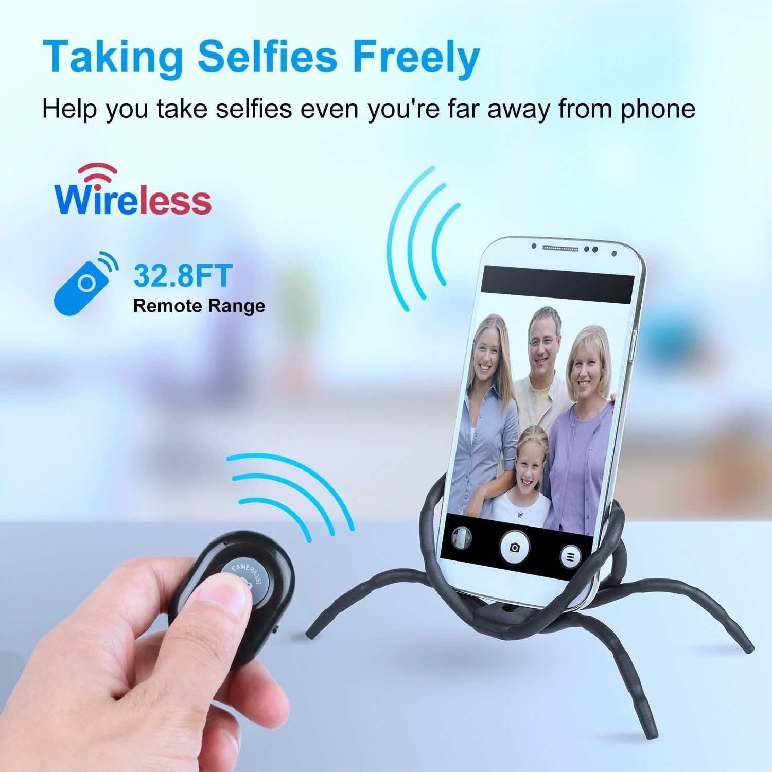 Flexible Spider Phone Stand Remote Cradle Mobile Accessories - Tophatter Daily Deals