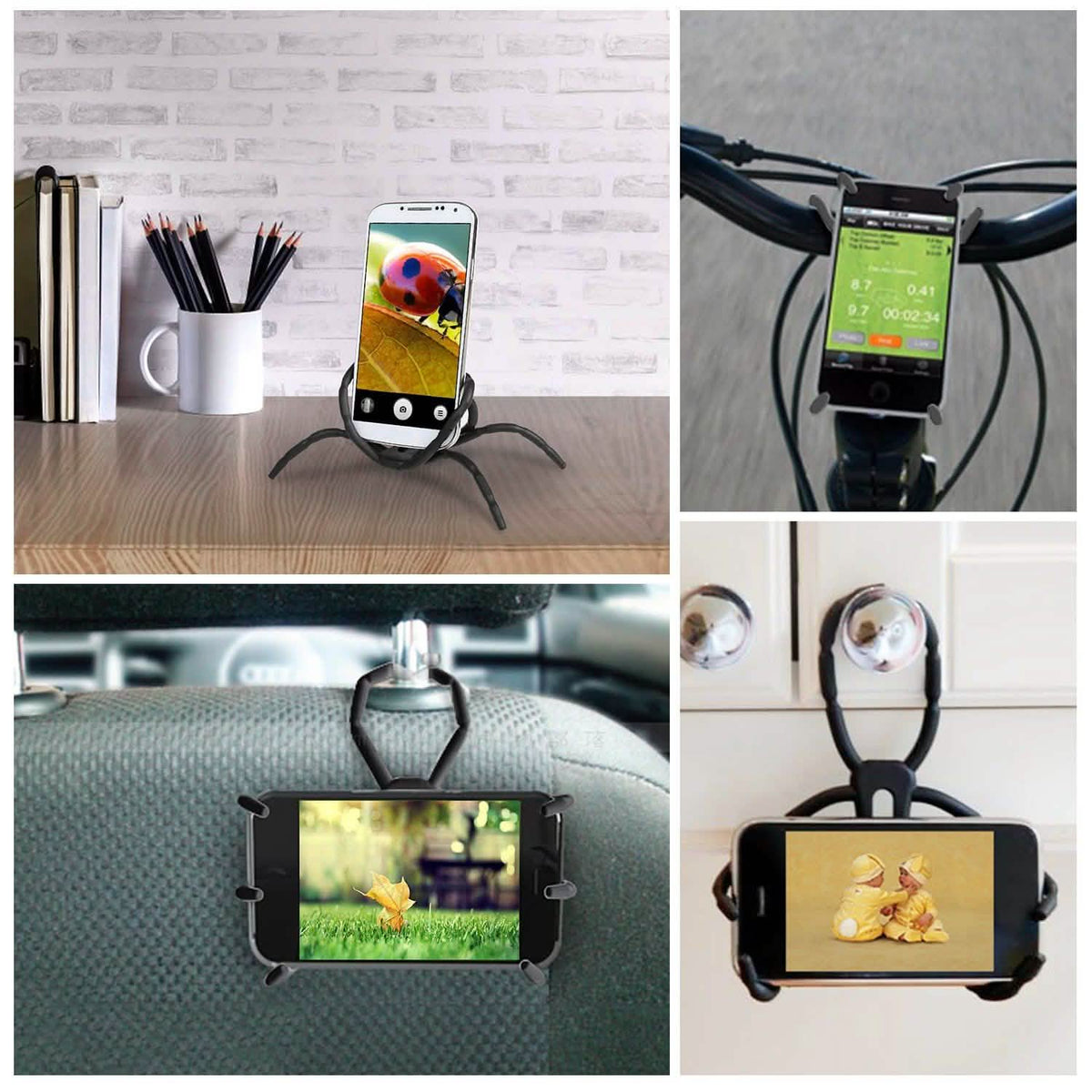 Flexible Spider Phone Stand Remote Cradle Mobile Accessories - Tophatter Daily Deals