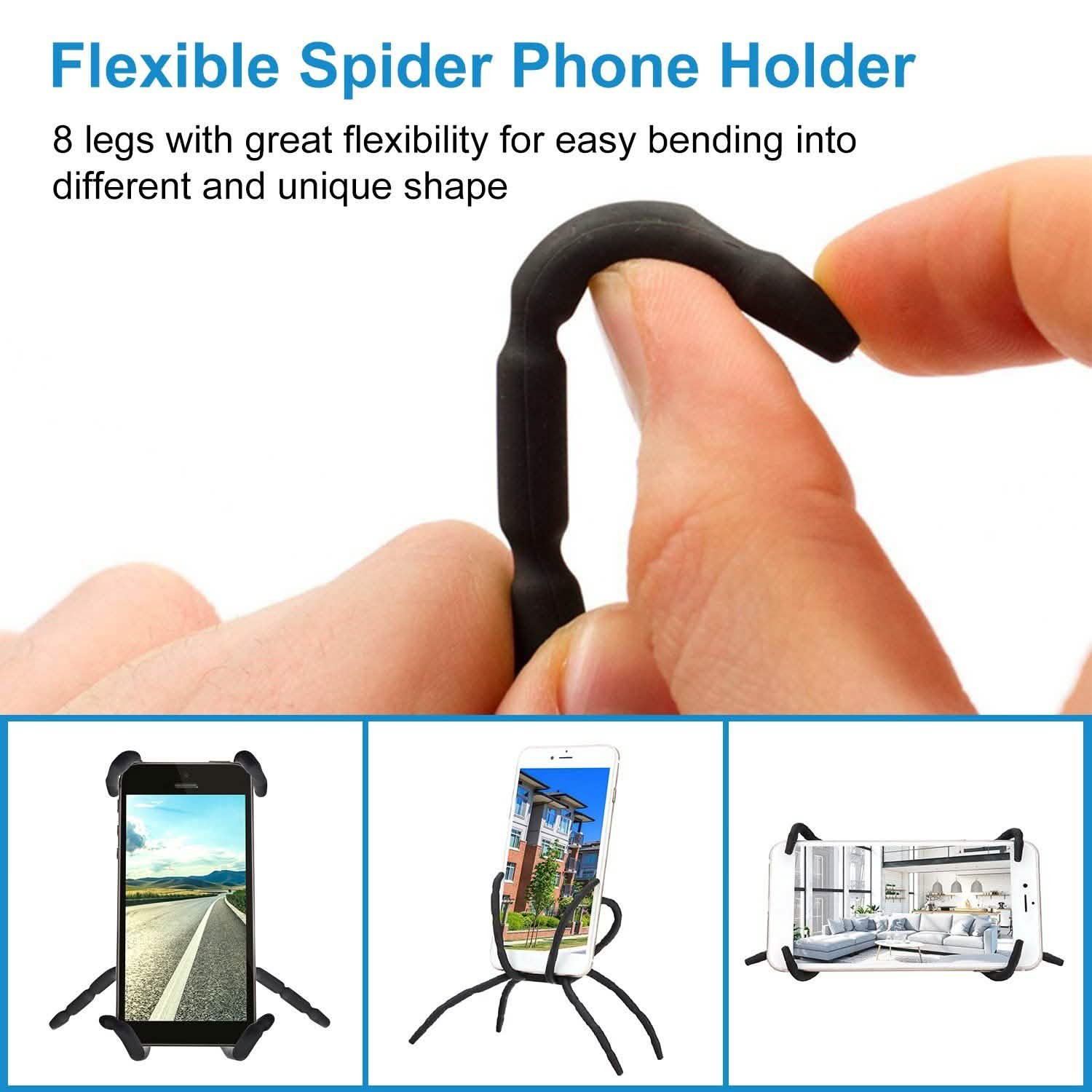 Flexible Spider Phone Stand Remote Cradle Mobile Accessories - Tophatter Daily Deals