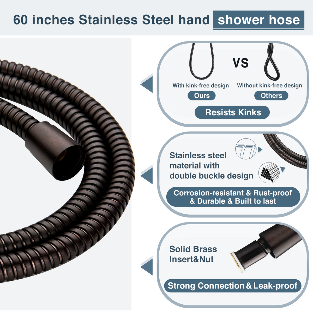 9-Spray Handheld Shower Head Set with Hose and Shower Arm Mount Home Improvement - Tophatter Daily Deals