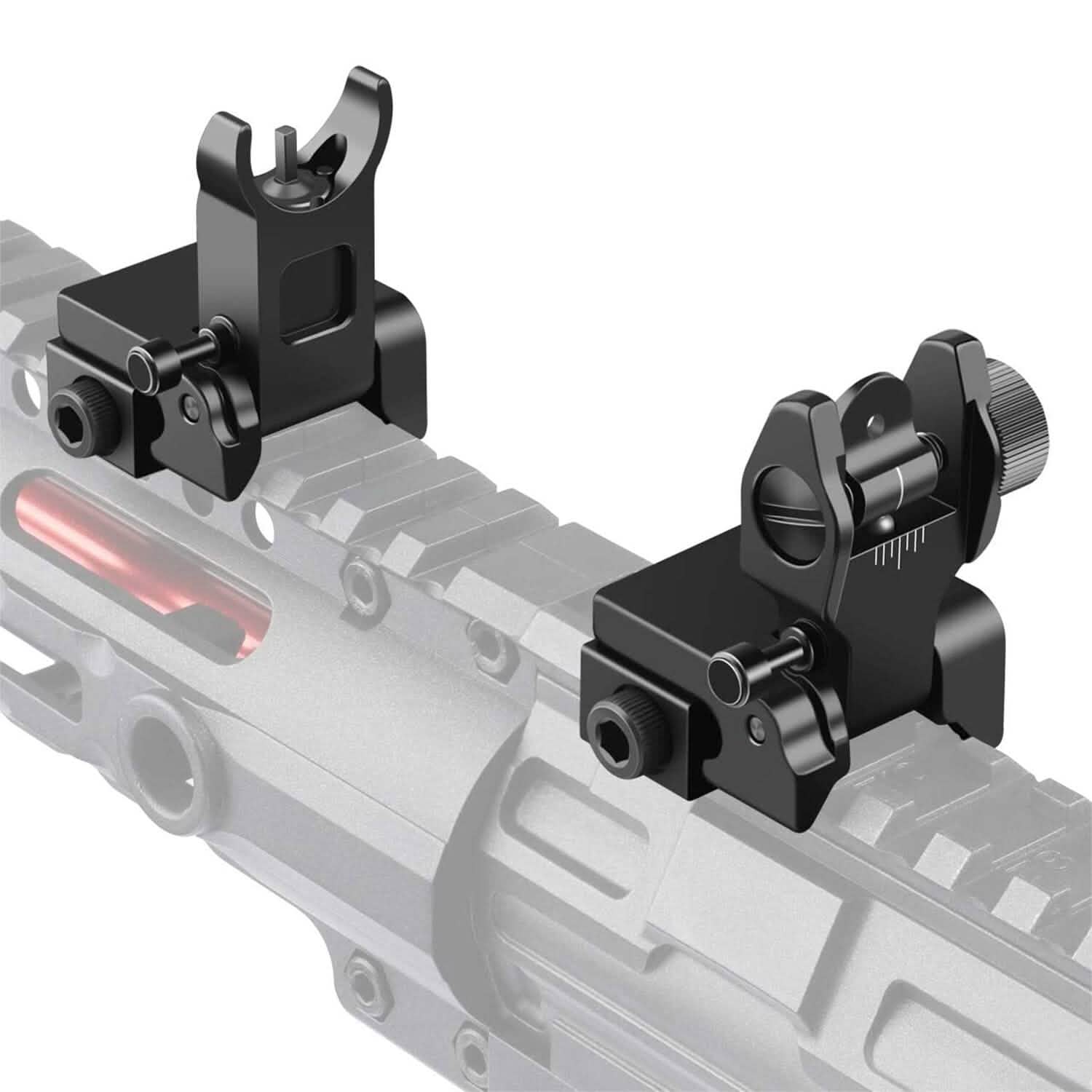 Flip Up Rear Front Aluminum Alloy Tactical Sight Set Tactical & Self Defense - Tophatter Daily Deals