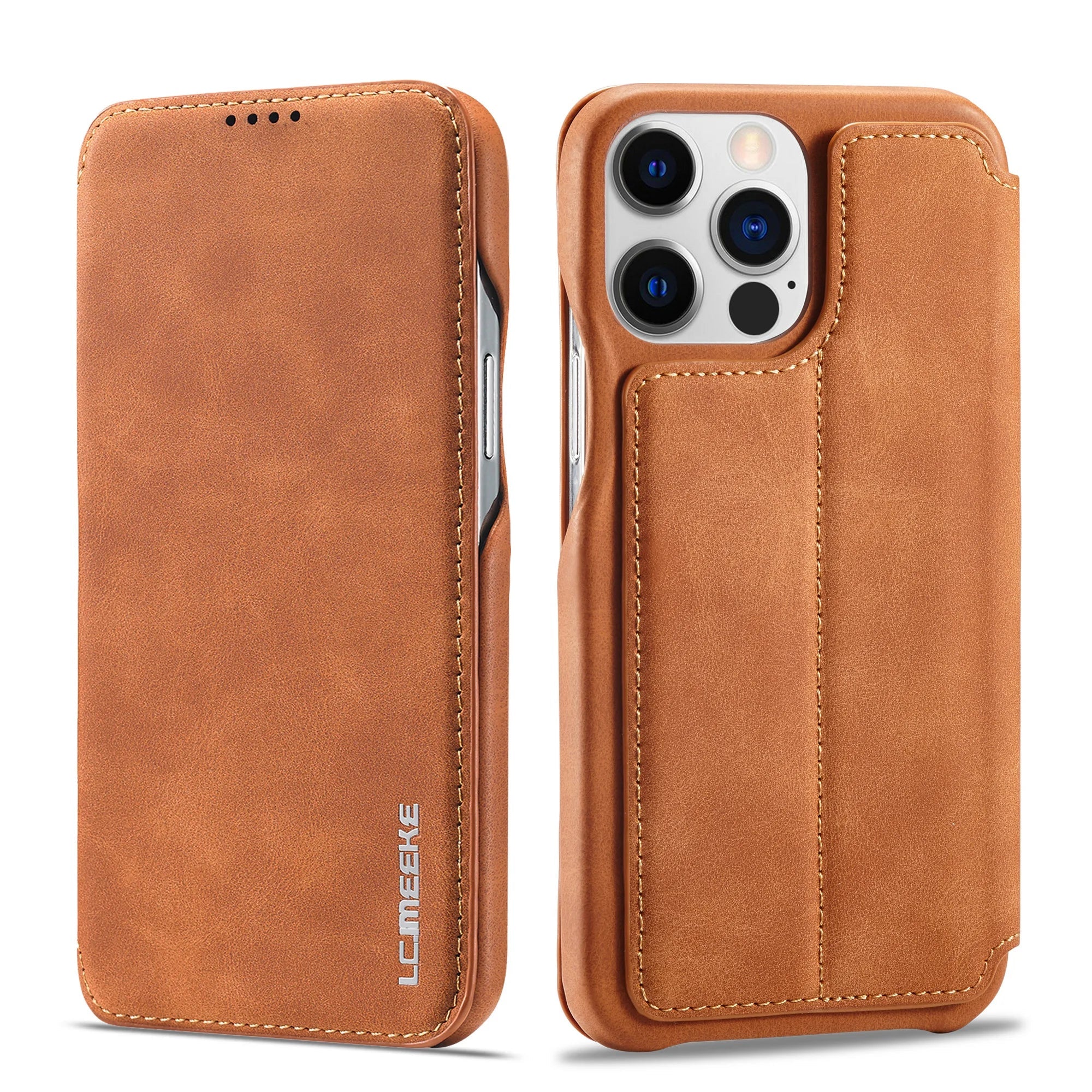 Leather Flip Wallet Phone Cover For iPhone iPhone Cases - Tophatter Daily Deals