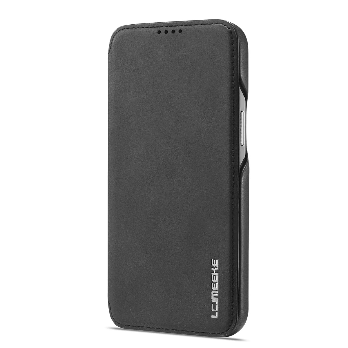 Leather Flip Wallet Phone Cover For iPhone Black iPhone Cases - Tophatter Daily Deals