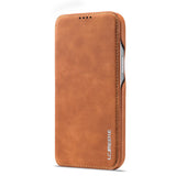 Leather Flip Wallet Phone Cover For iPhone Brown iPhone Cases - Tophatter Daily Deals