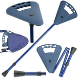FlipStick Foldable Adjustable Seat Cane with Bag, Available in Black, Blue, and Red Blue Sitting Canes - Tophatter Daily Deals