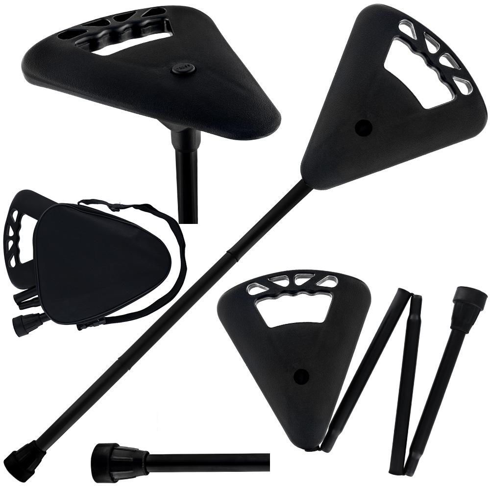Flipstick: Folding Seat Cane Black - Incl. Bag, Non-Adj. Sitting Canes - Tophatter Daily Deals