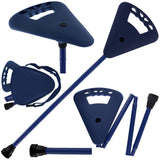 Flipstick Straight Folding Seat Cane Blue w/ Blue Bag - Non-Adjustable Sitting Canes - Tophatter Daily Deals