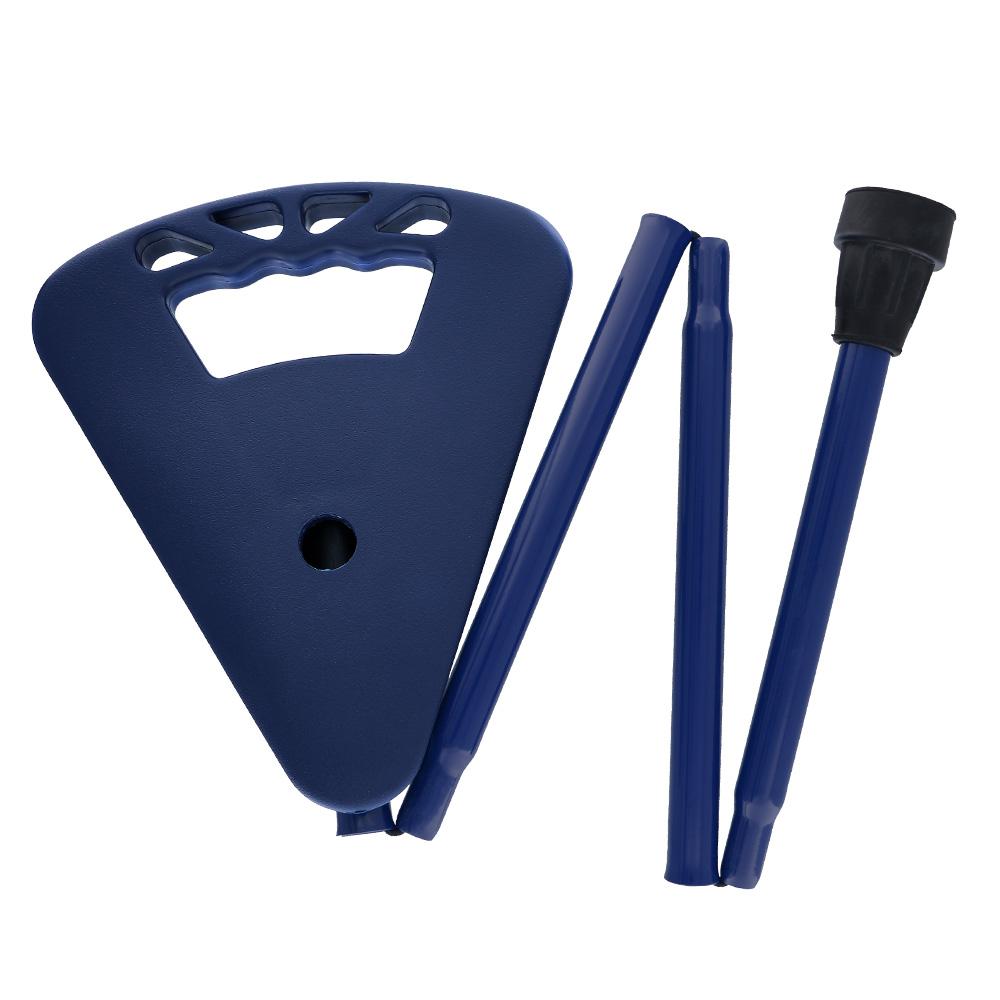 FlipStick Foldable Adjustable Seat Cane with Bag, Available in Black, Blue, and Red Sitting Canes - Tophatter Daily Deals