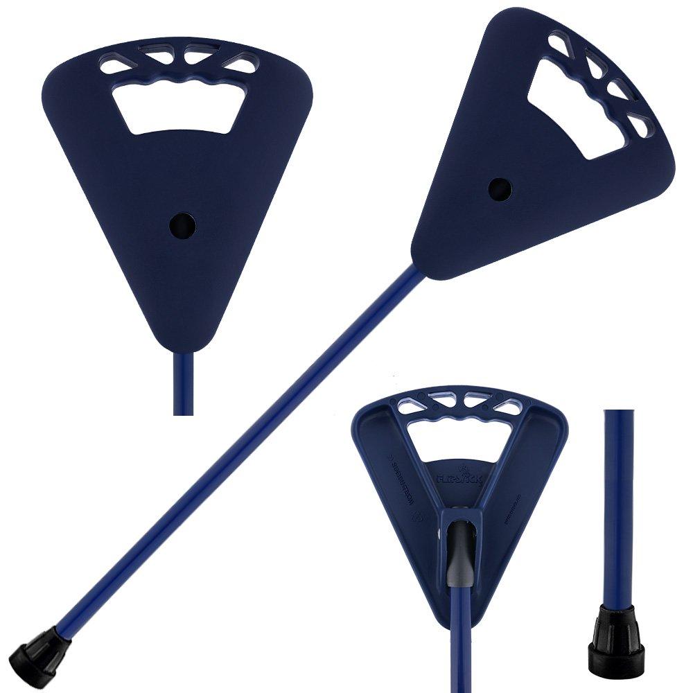 Flipstick Straight Non-Adjustable Seat Cane - Blue Sitting Canes - Tophatter Daily Deals