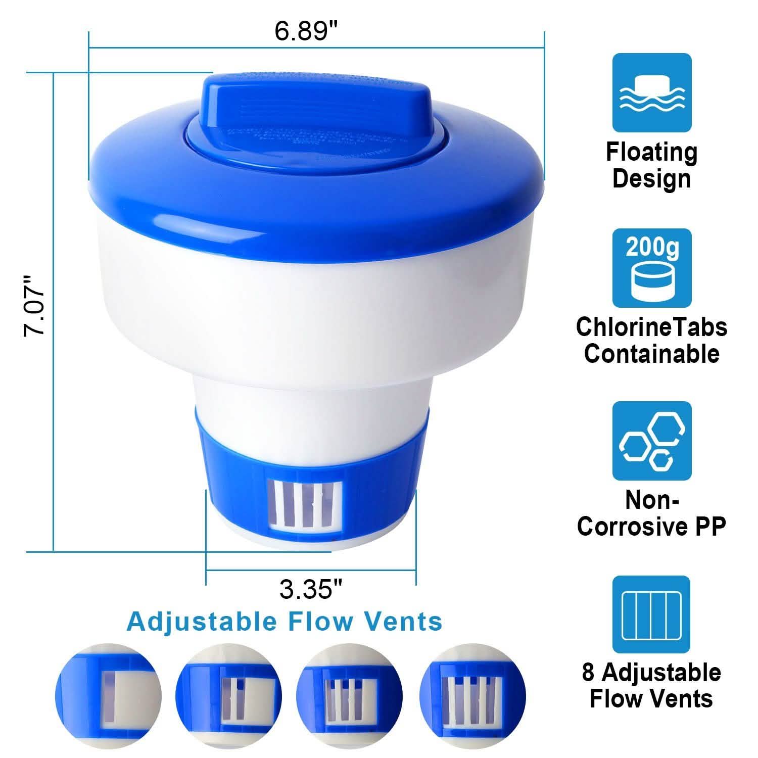 Floating Pool Chlorine Dispenser Outdoor Recreation - Tophatter Daily Deals
